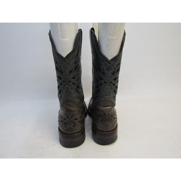 Montero Mens Size 9 D Blue Black Leather Cowboy Western Boots main image 8